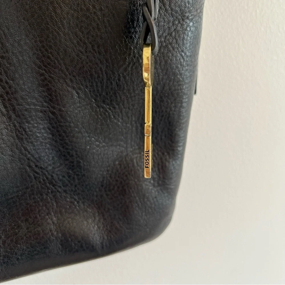 FOSSIL Leather Devon Crossbody Bag Black - Picture 4 of 10